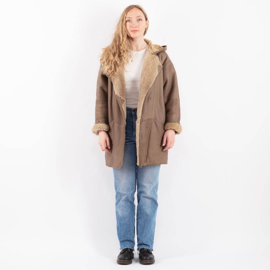 Vintage 90's Women Sheepskin in BeigeV9457