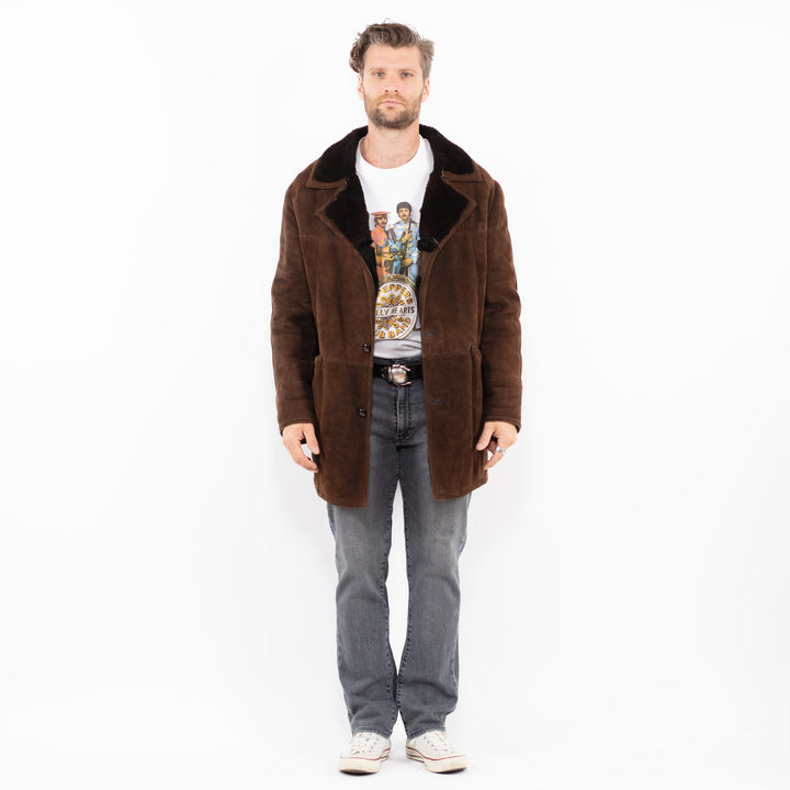 Vintage 70's Men Sheepskin in BrownZ1930