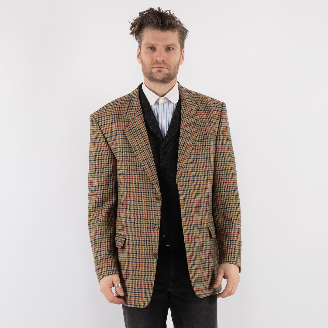 Vintage 70's Men Wool Blazer Jacket in Multi - NorthernGrip