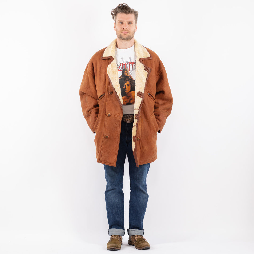 Vintage 90's Men Sheepskin in BrownZ1527