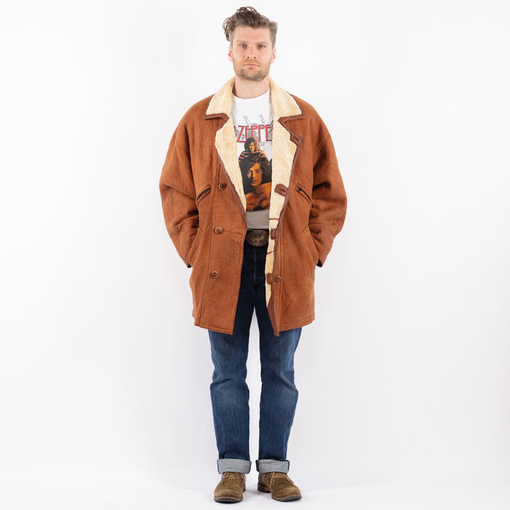 Vintage 90's Men Sheepskin in BrownZ1527