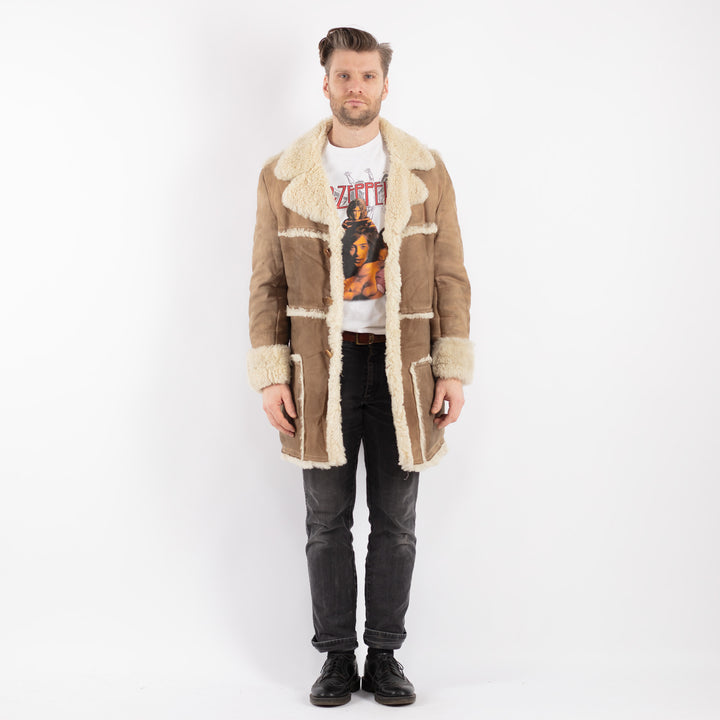 Vintage 70's Men Sheepskin in BeigeZ438