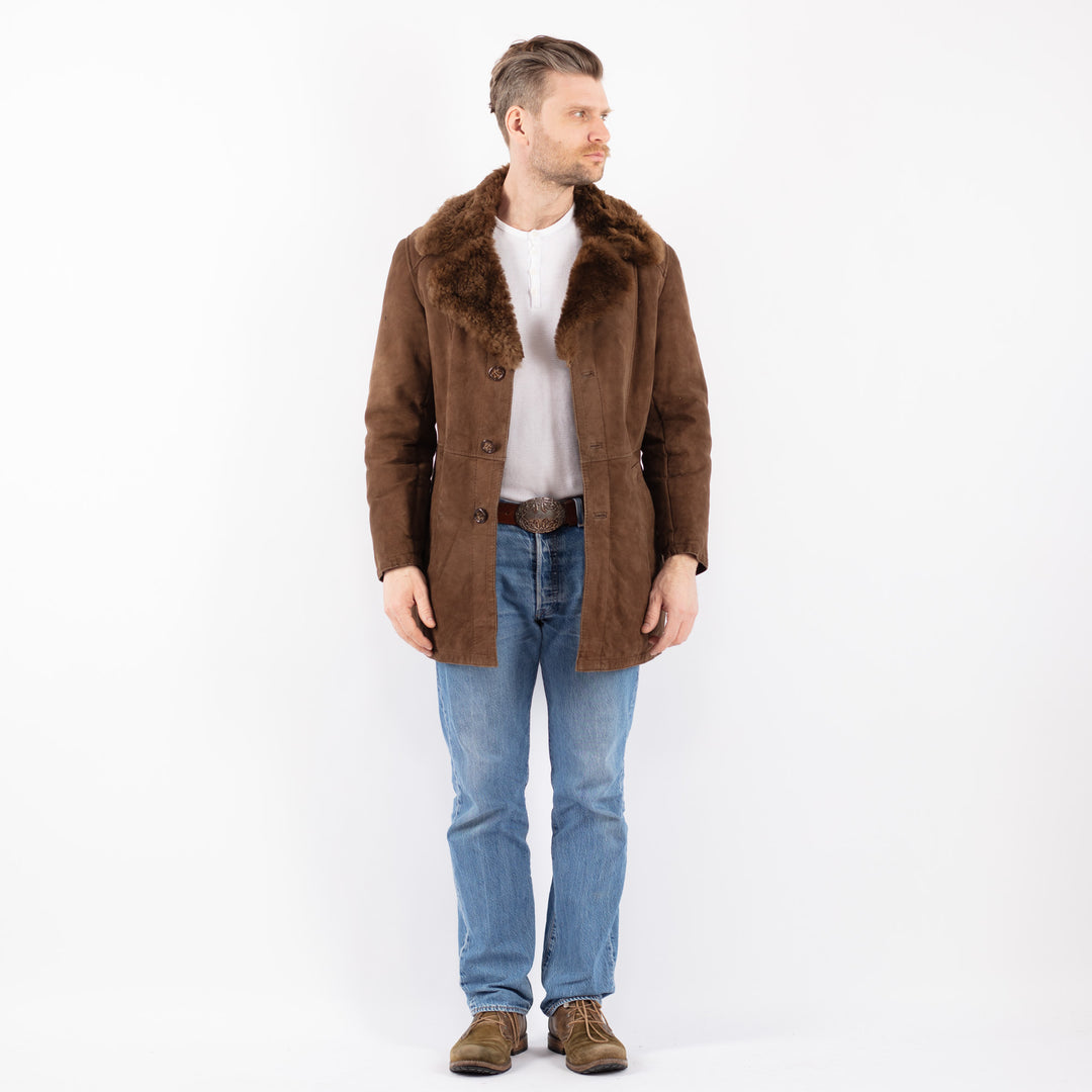 Vintage 90's Men Sheepskin in BrownZ1423