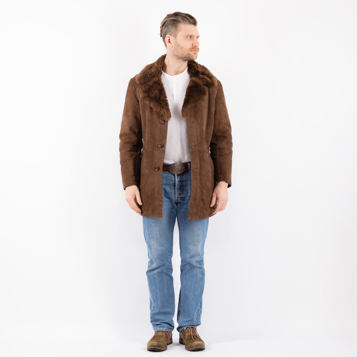 Vintage 90's Men Sheepskin in BrownZ1423