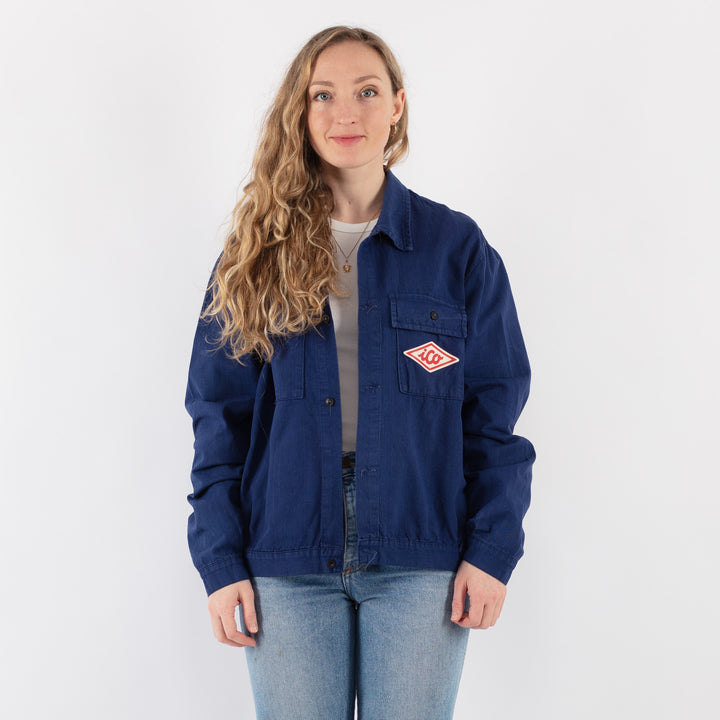 Vintage 70's Women Work Jacket in BlackV9366