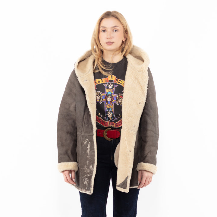 Vintage 90's Women Sheepskin in GrayA1129