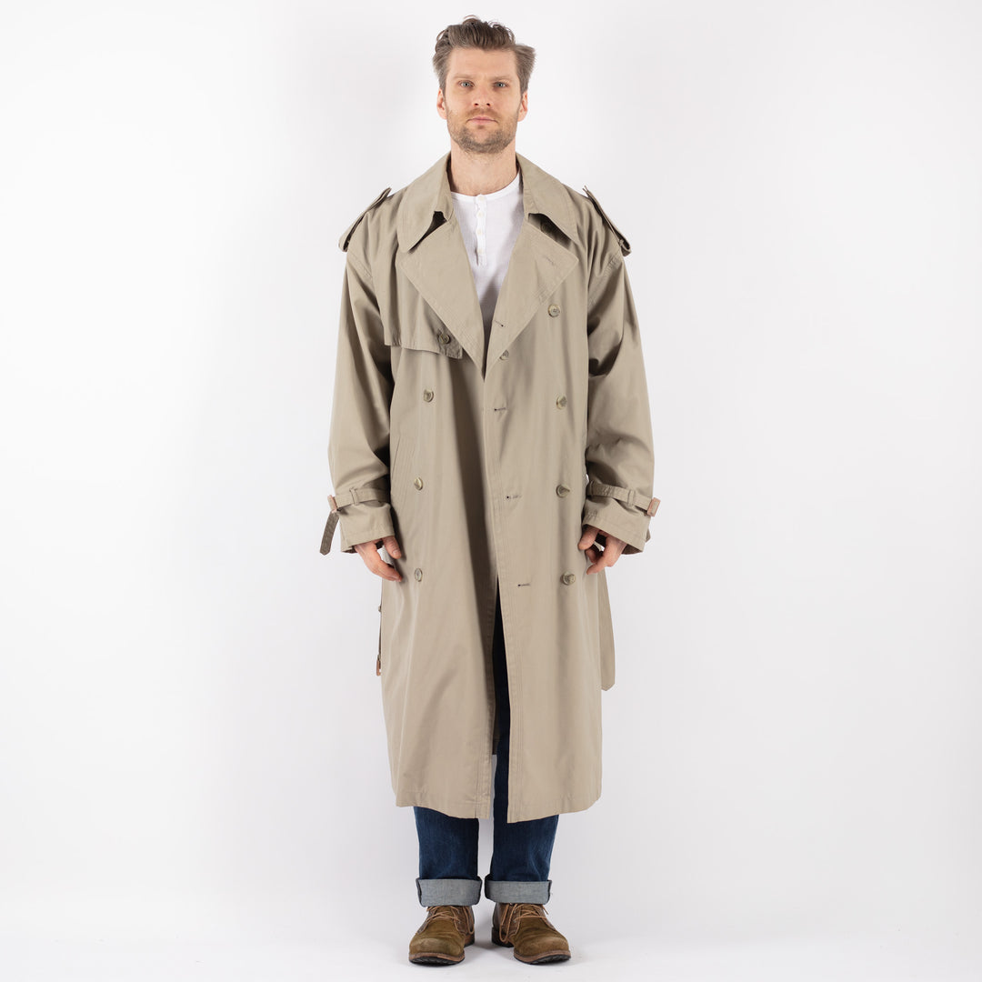 Vintage 70's Men Trench Coat in BeigeZ1229