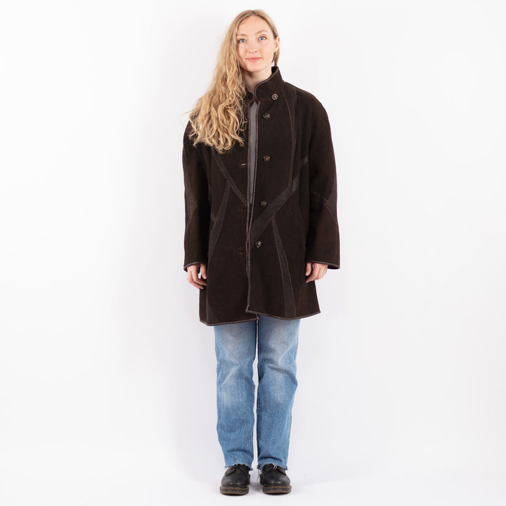 Vintage 80's Women Sheepskin in BrownV9497