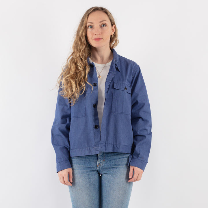 Vintage 70's Women Work Jacket in Blue