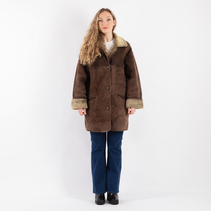 Vintage 90's Women Sheepskin in BrownV9167