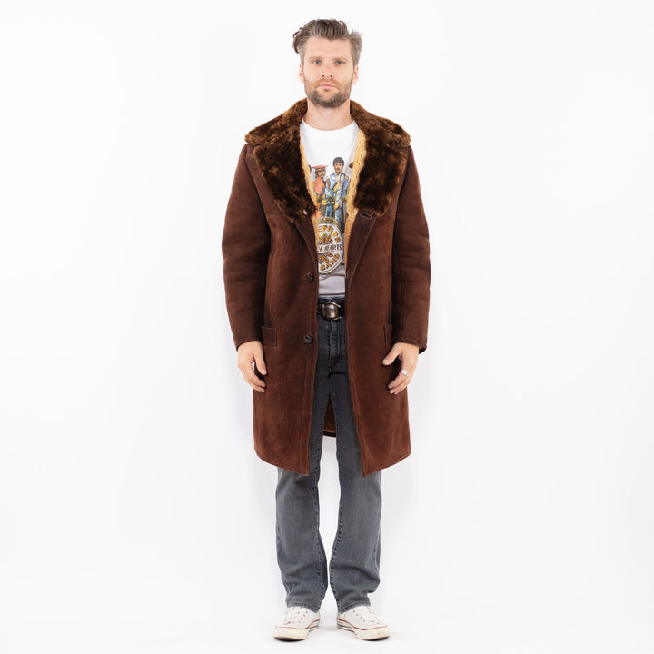Vintage 70's Men Sheepskin in BrownZ1990