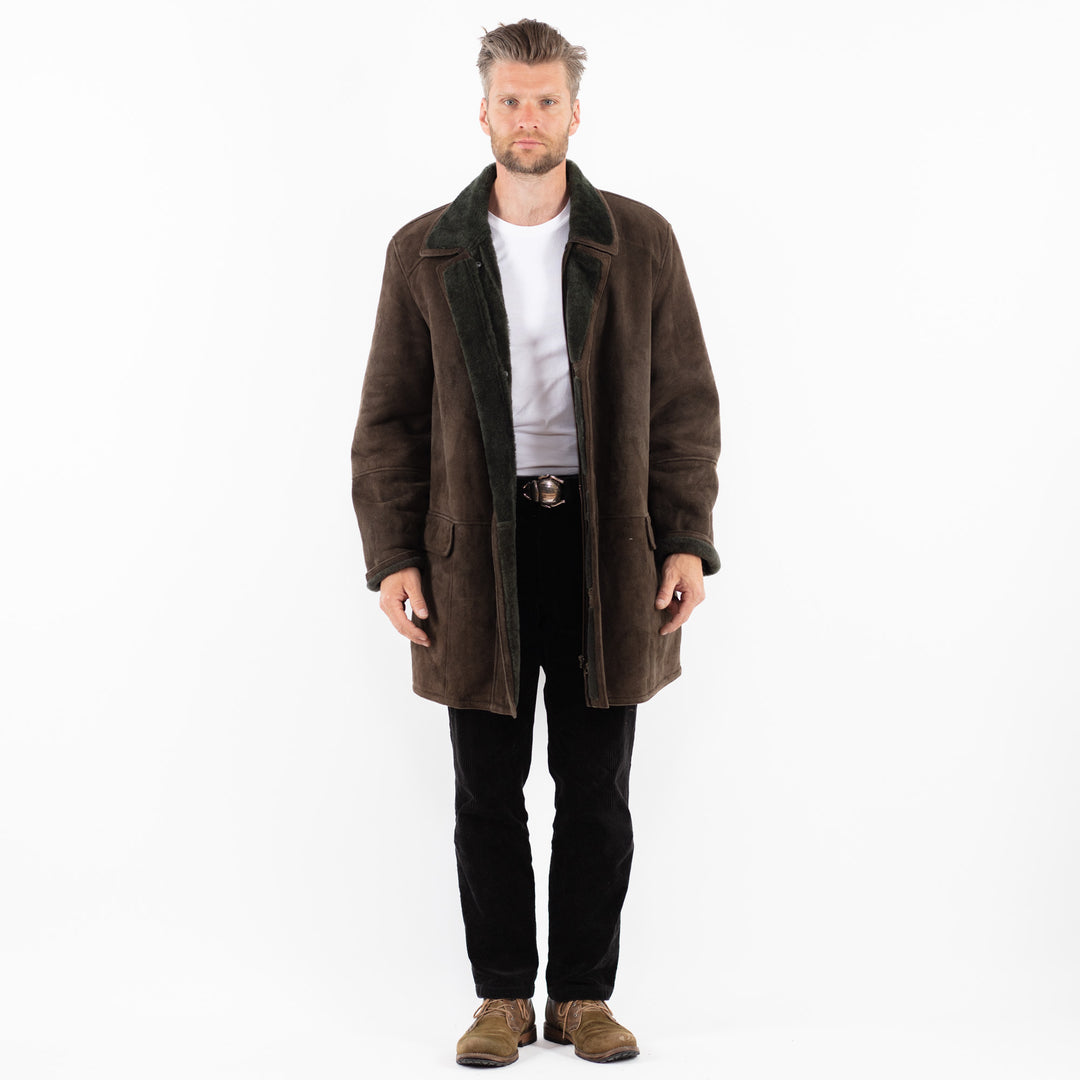 Vintage 90's Men Sheepskin in BrownZ1892
