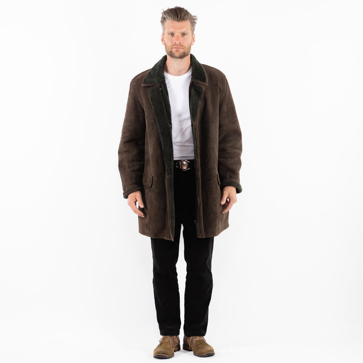 Vintage 90's Men Sheepskin in BrownZ1892