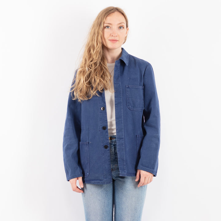 Vintage 70's Women Cotton Jacket in BlueV9516