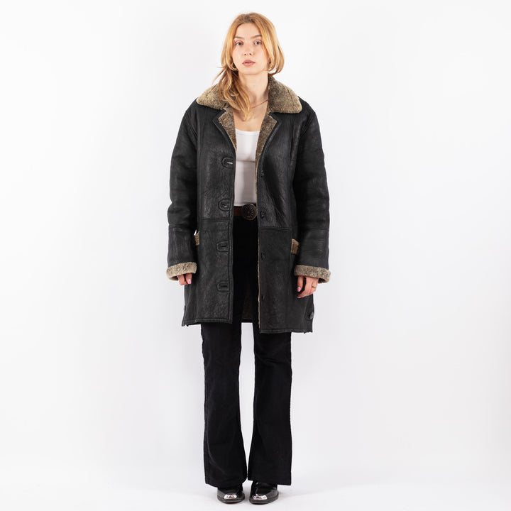 Vintage 90's Women Sheepskin in BlackV9684