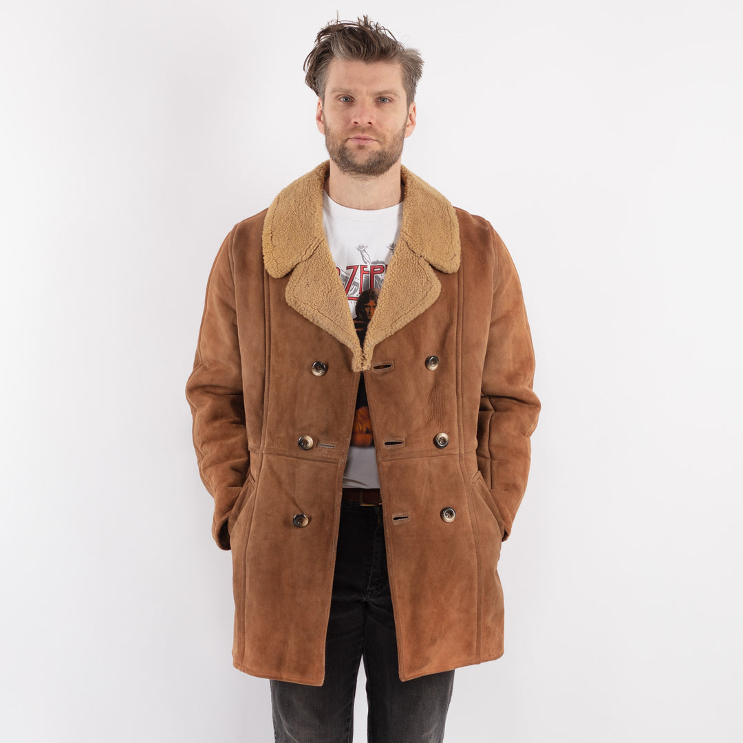 Vintage 70's Men Sheepskin in BrownZ559