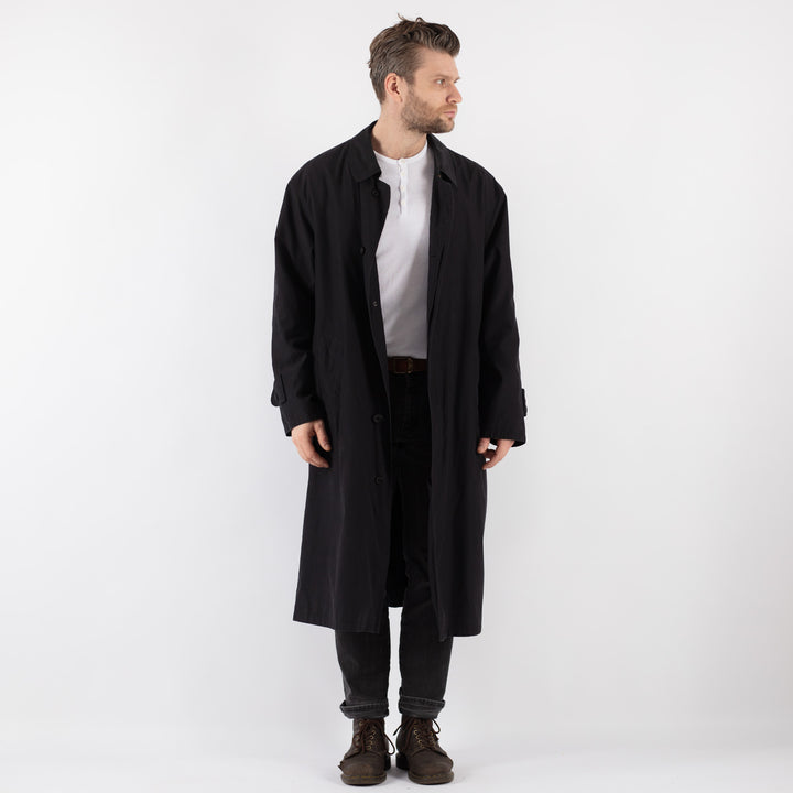Vintage 90's Men Mac Coat in BlackZ841