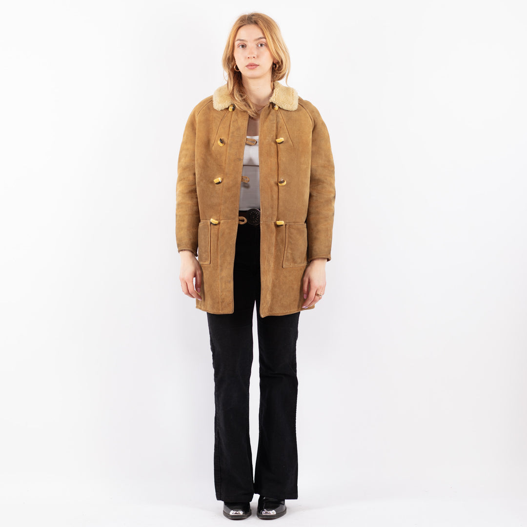 Vintage 80's Women Sheepskin in BeigeV9692