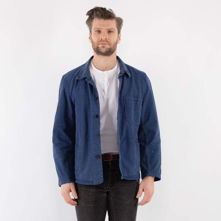 Vintage 70's Men Work Jacket in BlueZ848