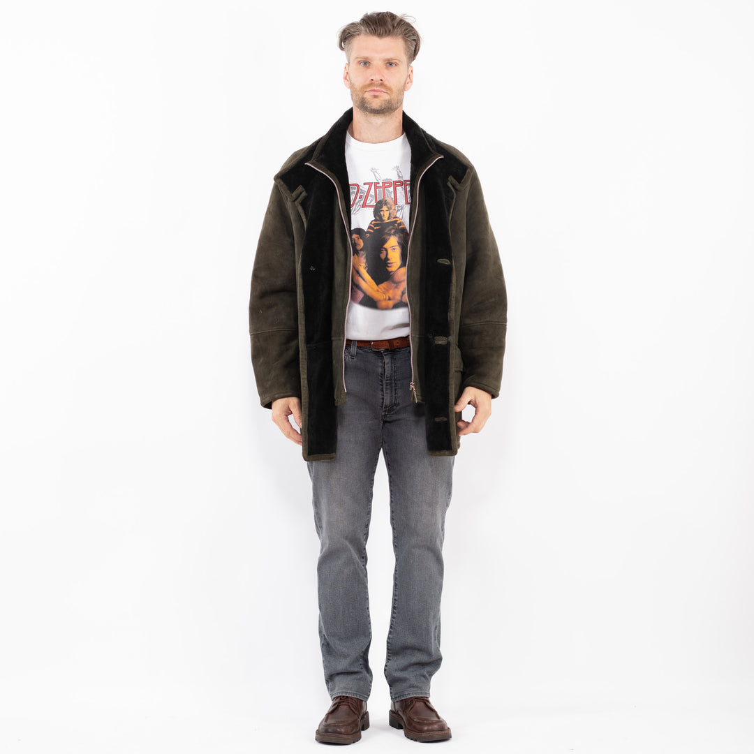 Vintage 90's Men Sheepskin in GreenZ2149