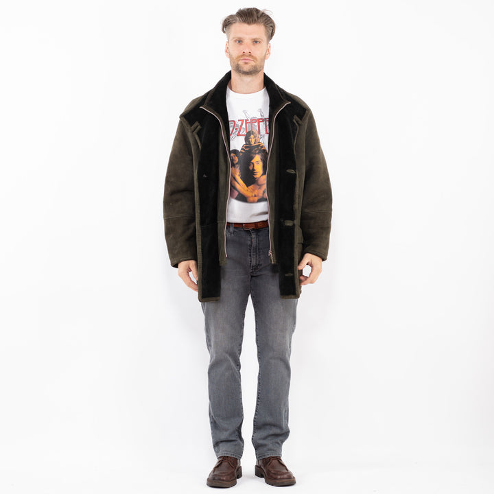 Vintage 90's Men Sheepskin in GreenZ2149