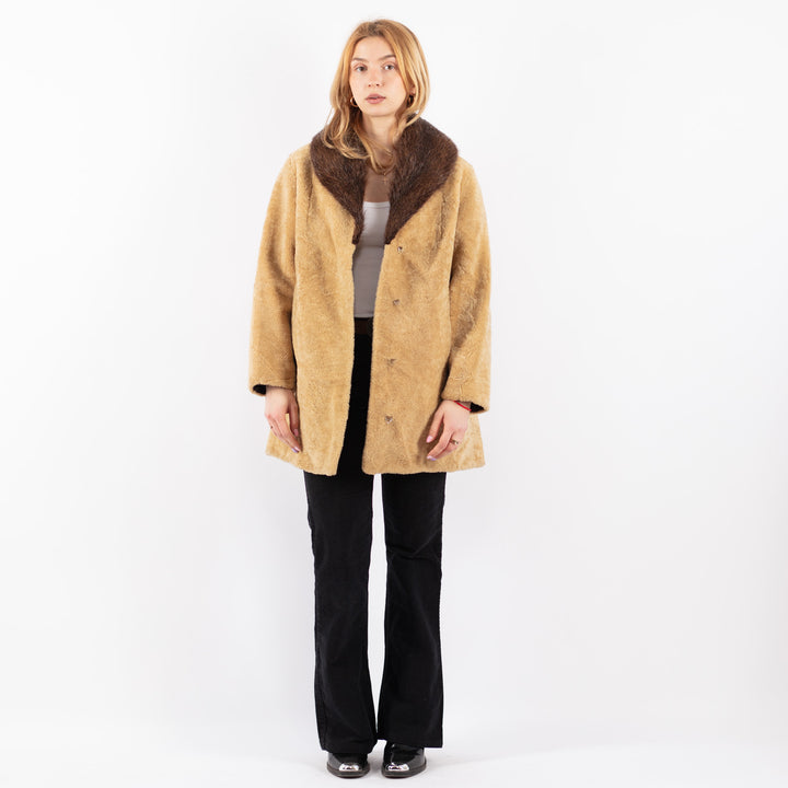 Vintage 80's Women Sheepskin in BeigeV9699