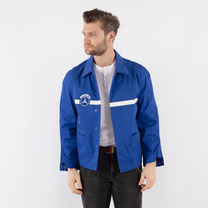 Vintage 70's Men Work Jacket in Blue