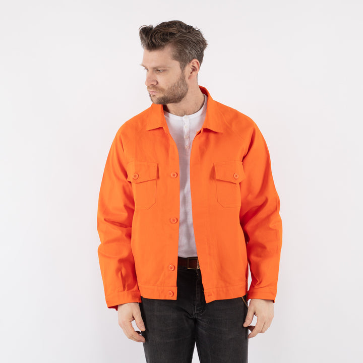 Vintage 90's Men Work Jacket in Orange
