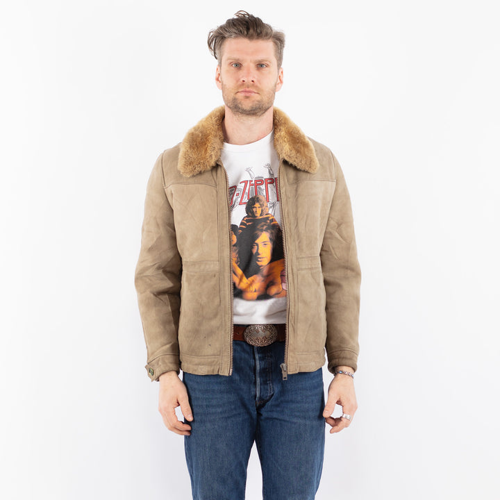 Vintage 70's Men Sheepskin Jacket in BeigeZ1575