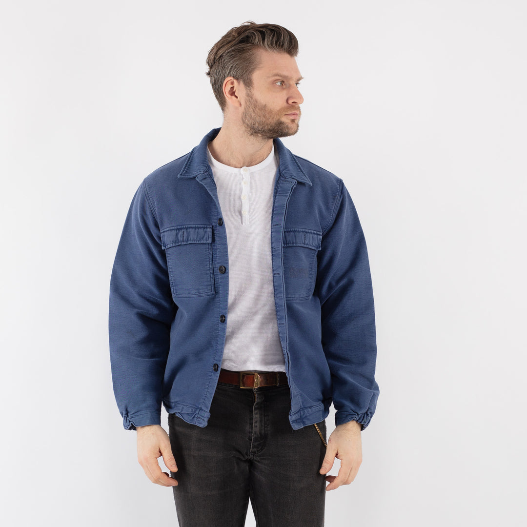 Vintage 70's Men Work Jacket in Blue