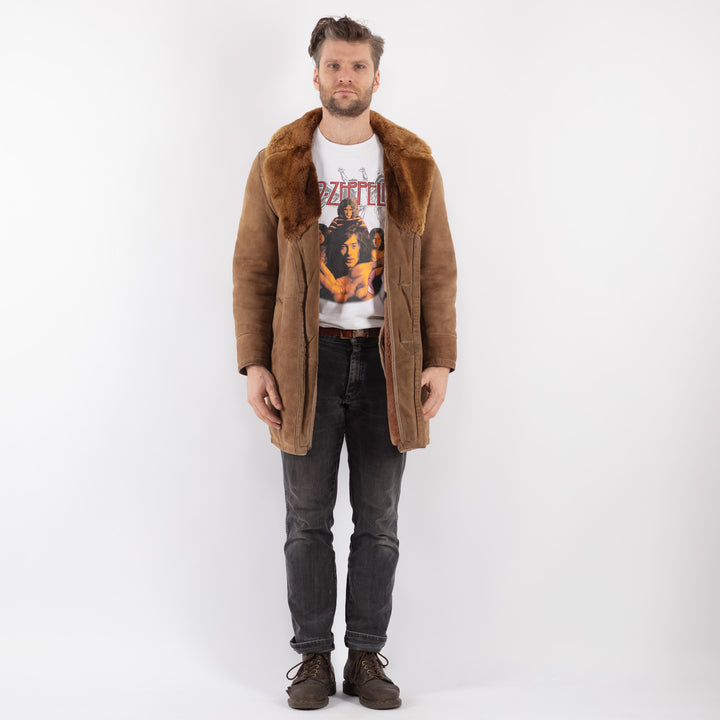 Vintage 70's Men Sheepskin in BeigeZ610