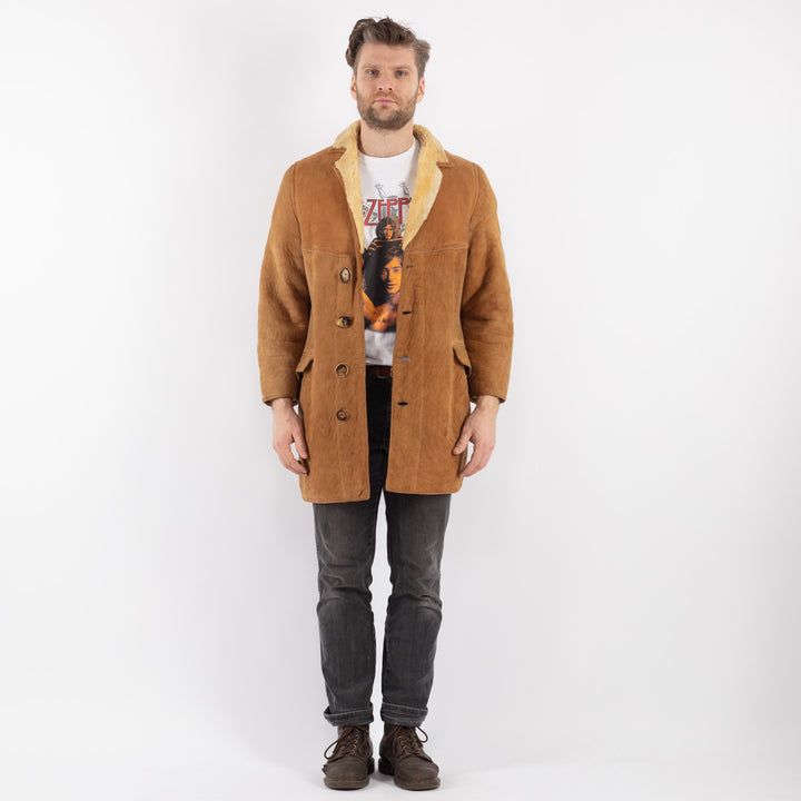 Vintage 80's Men Sheepskin in BrownZ614
