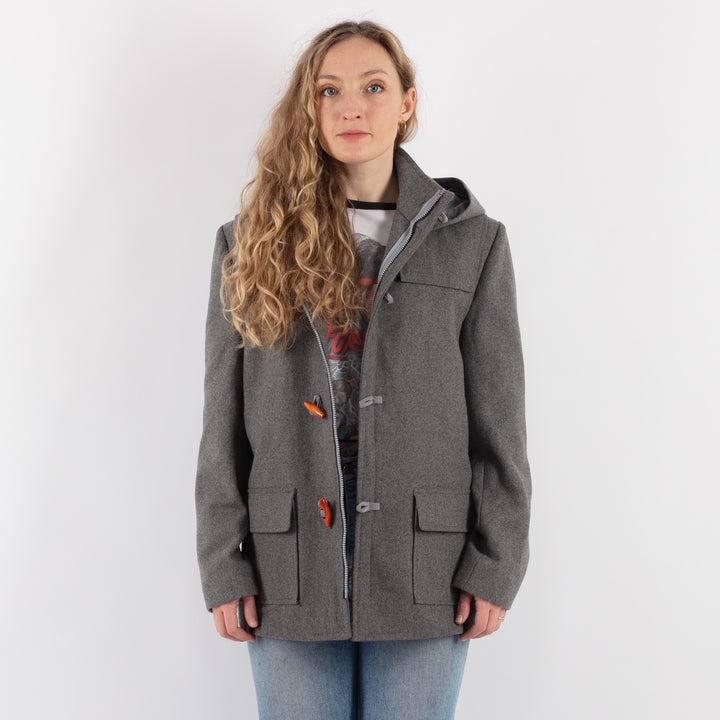 Vintage 90's Women Harris Wool Coat in GrayV9334