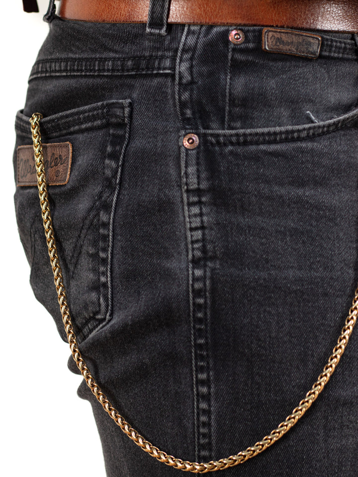 Unisex Brass Wallet Keychain