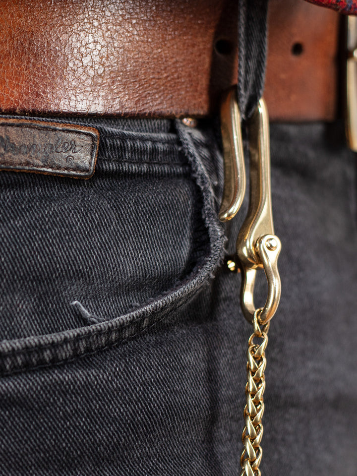 Unisex Brass Wallet Keychain