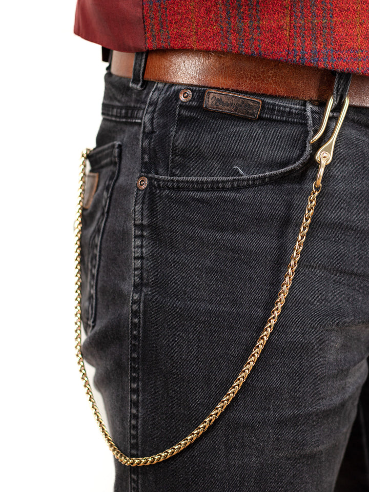 Unisex Brass Wallet Keychain