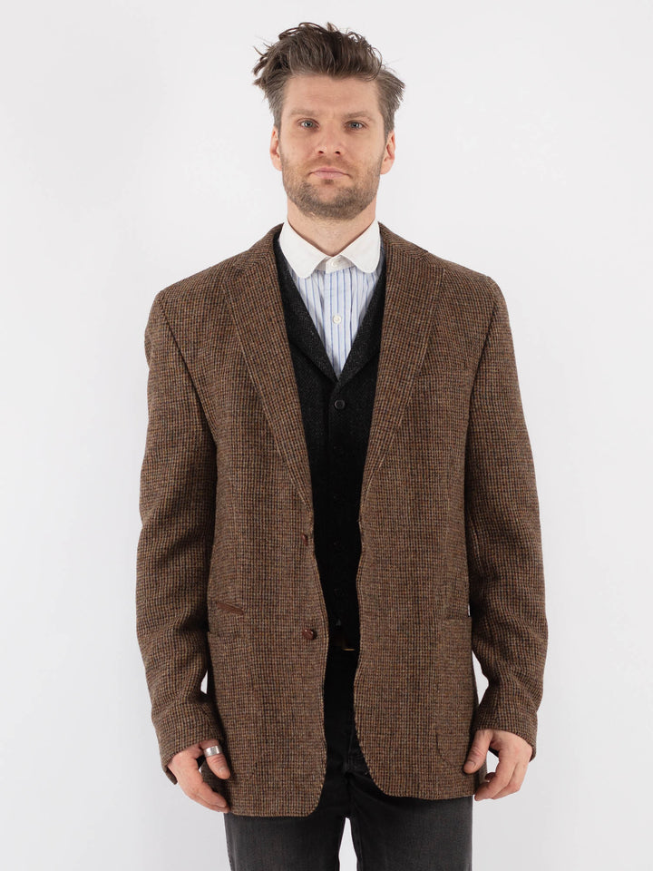 Vintage 00's Men Harris Tweed Jacket in Brown - NorthernGrip