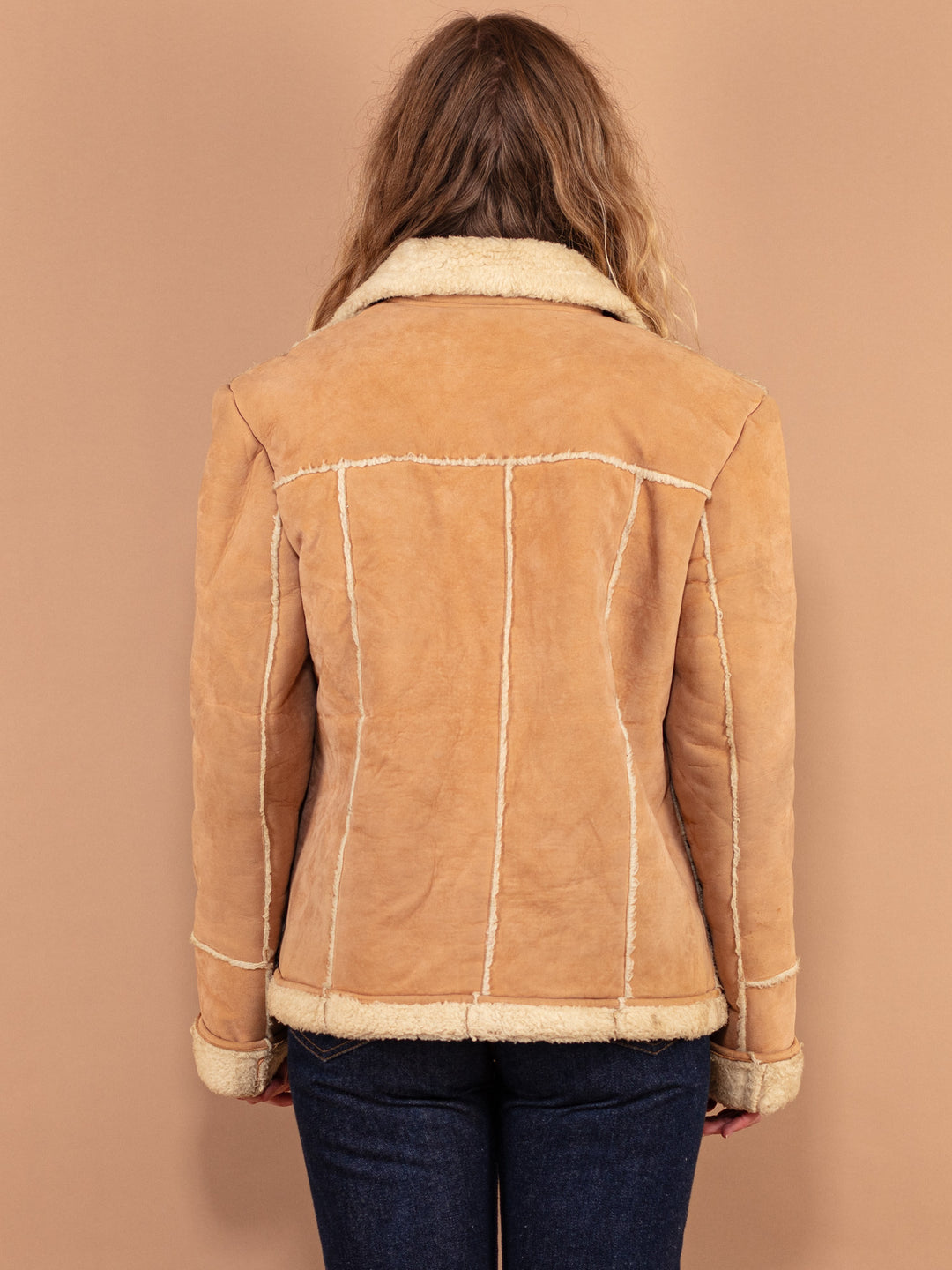 Vintage 00's Women Faux Shearling Jacket in Brown - NorthernGrip