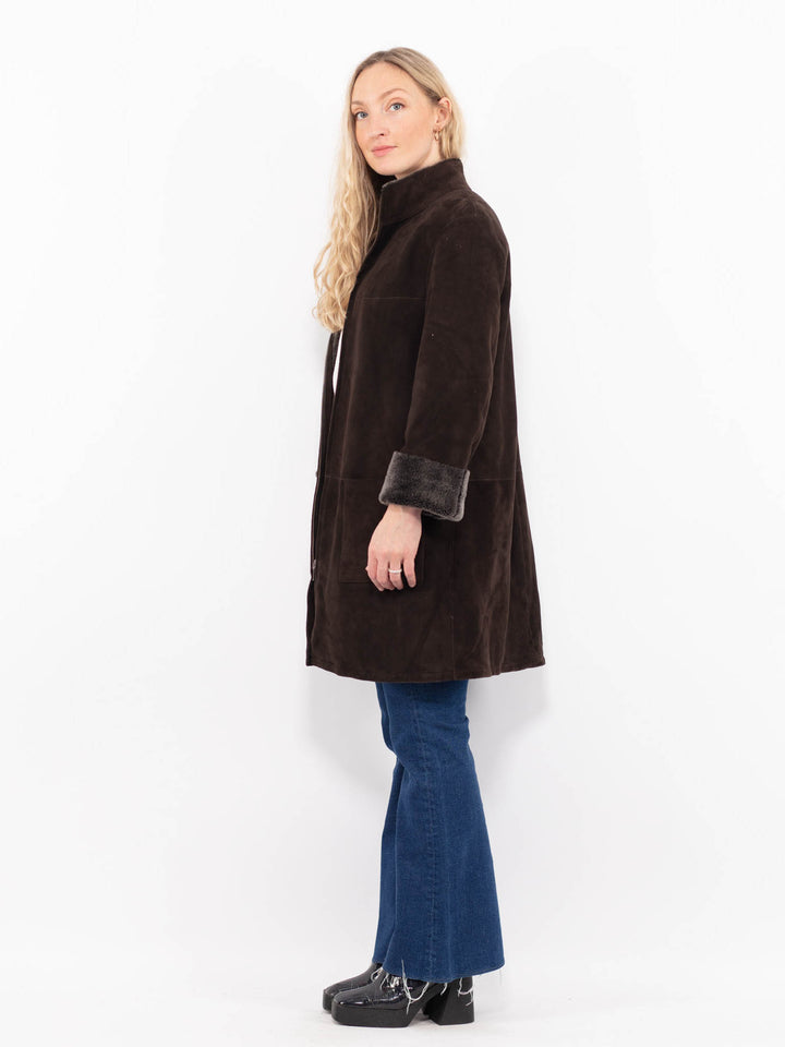 Vintage 00's Women Sheepskin Coat in BrownA1060