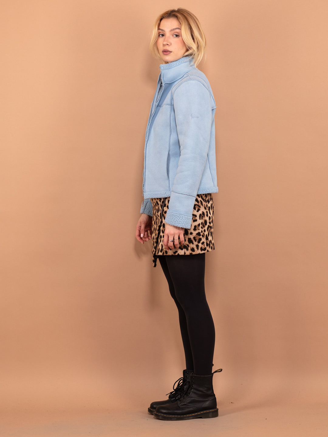 Vintage 00's Women Sherpa Jacket in Blue - NorthernGrip