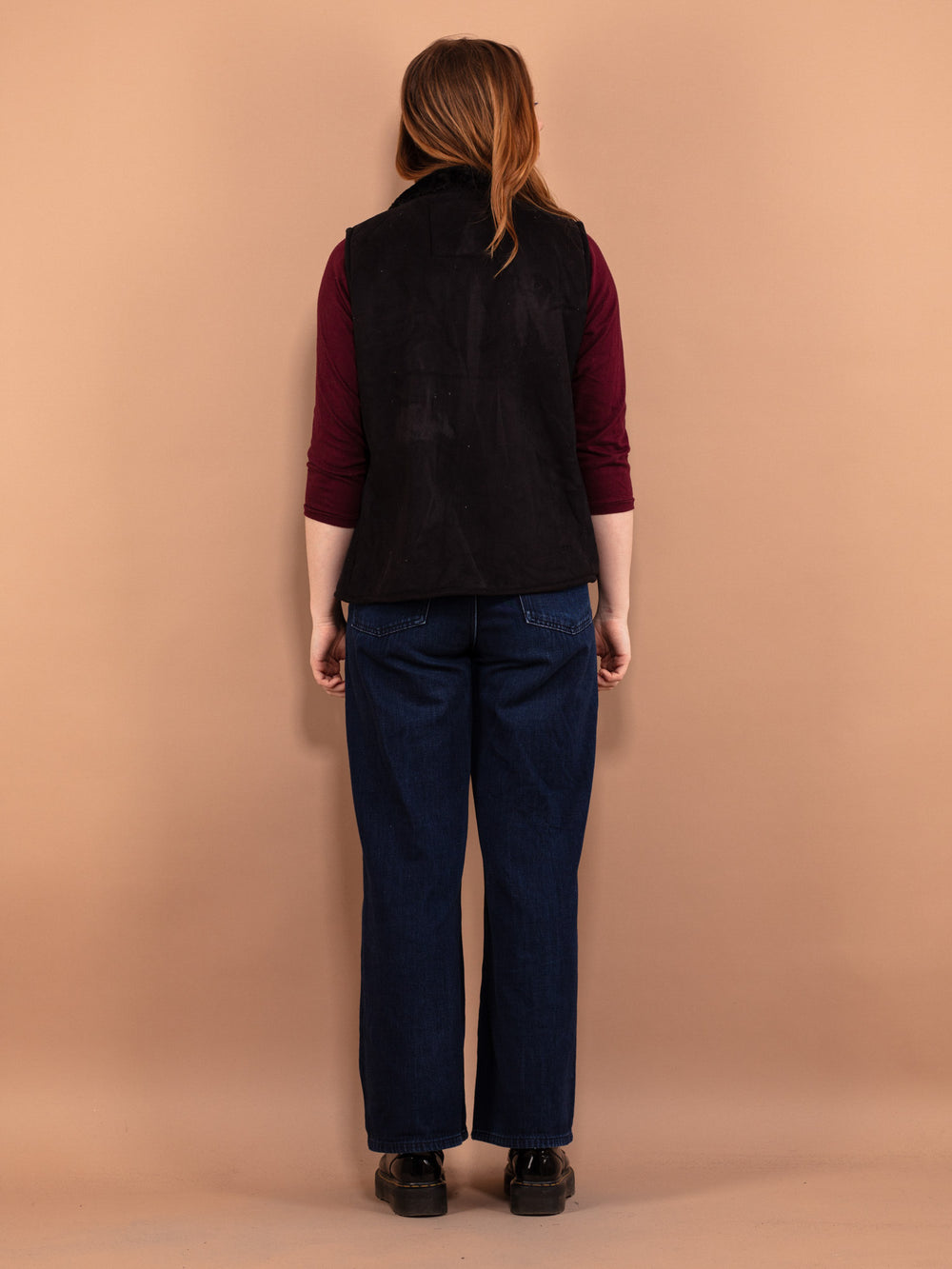 Vintage 00's Women Sherpa Vest in Black - NorthernGrip