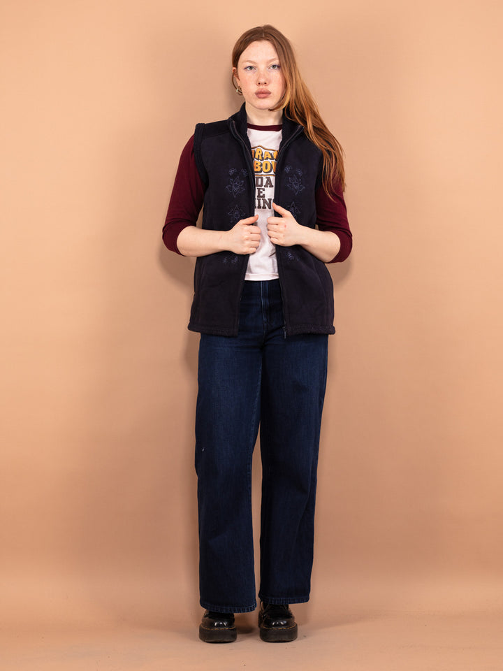 Vintage 00's Women Sherpa Vest in Blue - NorthernGrip