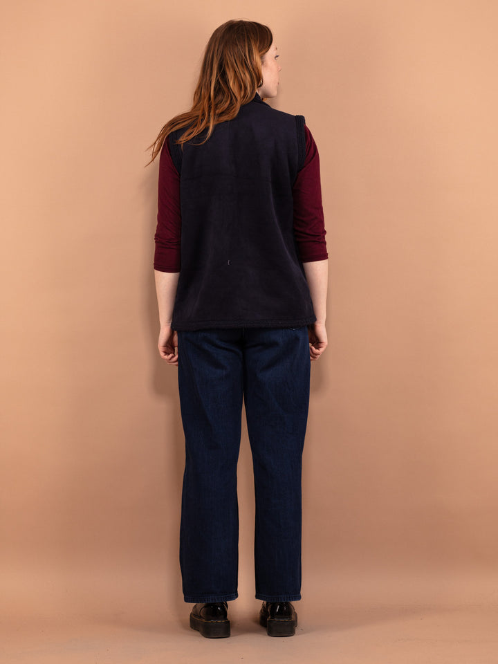 Vintage 00's Women Sherpa Vest in Blue - NorthernGrip