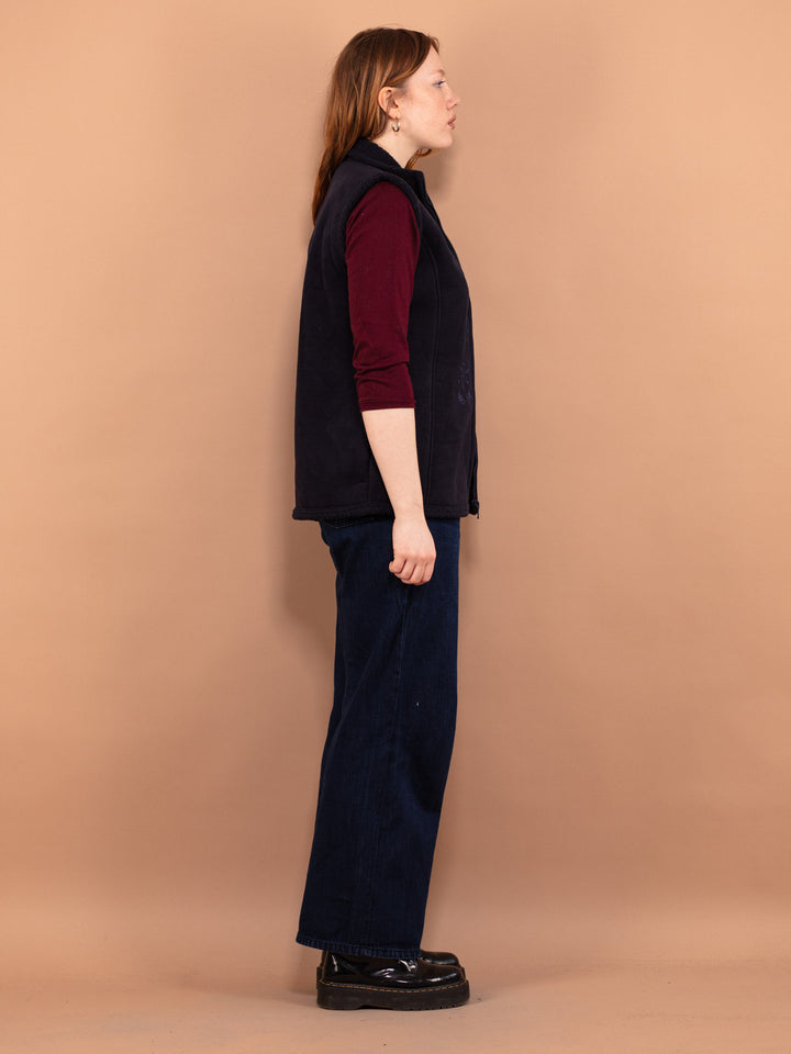 Vintage 00's Women Sherpa Vest in Blue - NorthernGrip