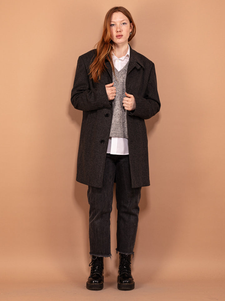 Vintage 00's Women Wool Blend Coat in Gray - NorthernGrip