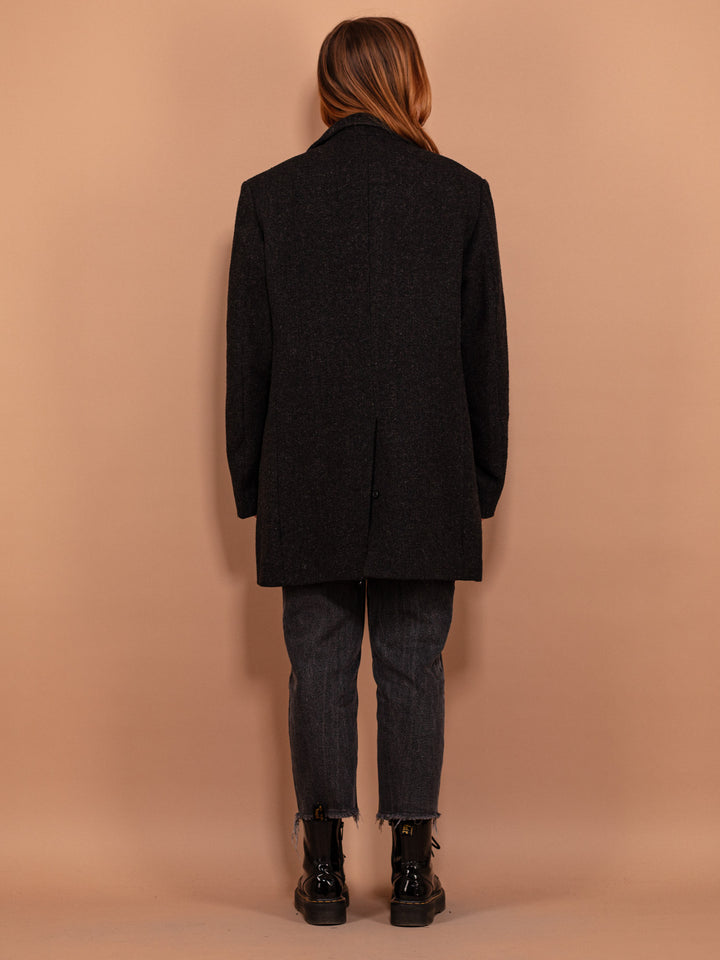 Vintage 00's Women Wool Blend Coat in Gray - NorthernGrip