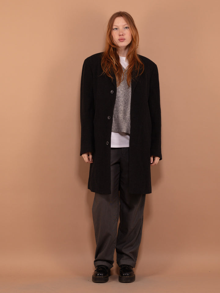 Vintage 00's Women Wool Blend Coat in Gray - NorthernGrip