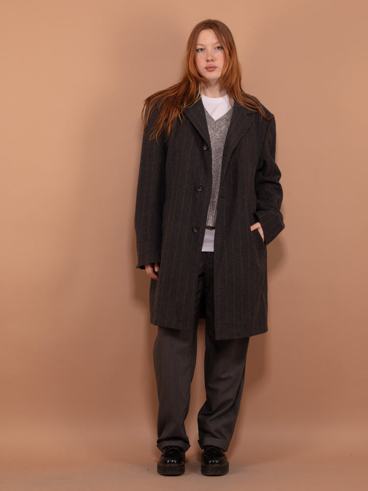 Vintage 00's Women Wool Blend Coat in Gray - NorthernGrip