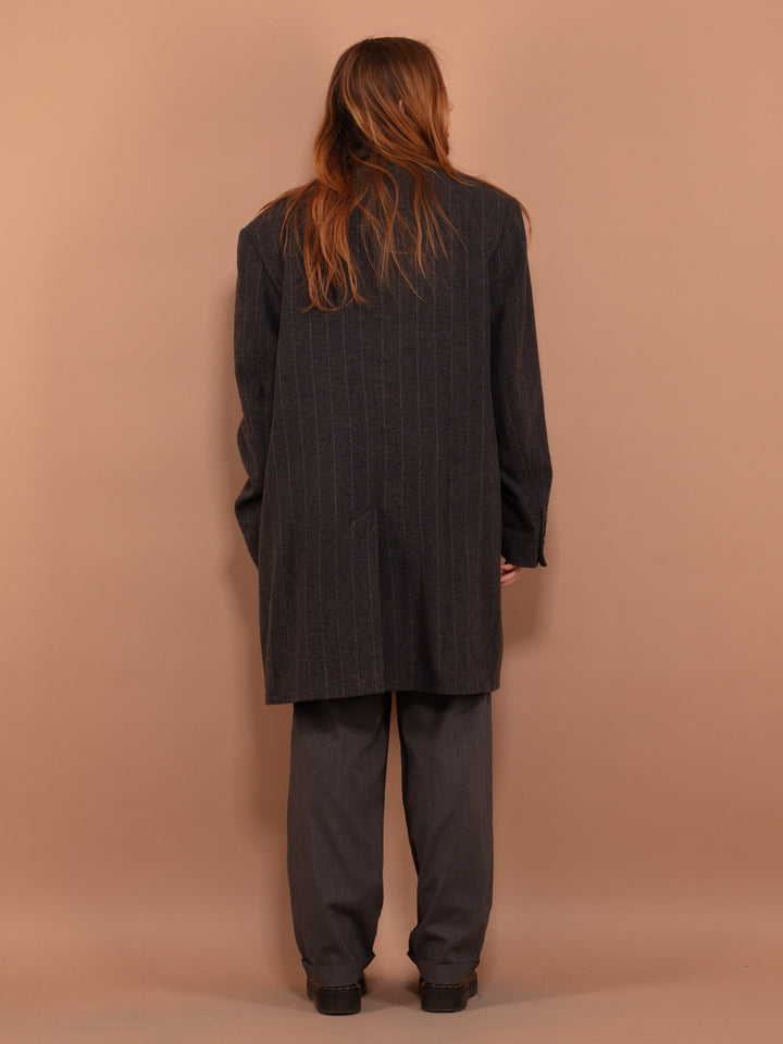 Vintage 00's Women Wool Blend Coat in Gray - NorthernGrip