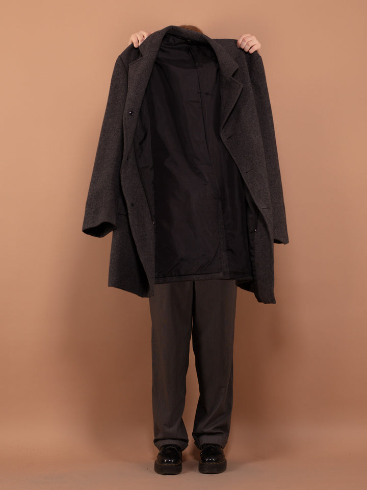 Vintage 00's Women Wool Blend Coat in Gray - NorthernGrip